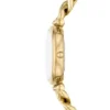 Conjunto de reloj y pulsera Carlie de acero inoxidable dorado con tres agujas