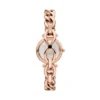 Conjunto de reloj y pulsera Carlie de acero inoxidable en tono oro rosa con tres agujas
