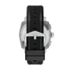 Conjunto de reloj y pulsera de silicona negra con cronógrafo Machine