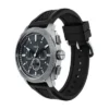 Conjunto de reloj y pulsera de silicona negra con cronógrafo Machine