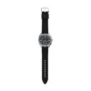 Conjunto de reloj y pulsera de silicona negra con cronógrafo Machine