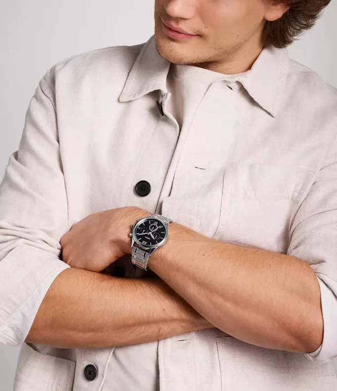 Conjunto de relojes multifunción Fenmore de acero inoxidable