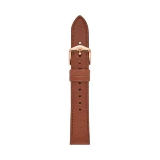 Correa de cuero LiteHide™ marrón medio de 18 mm