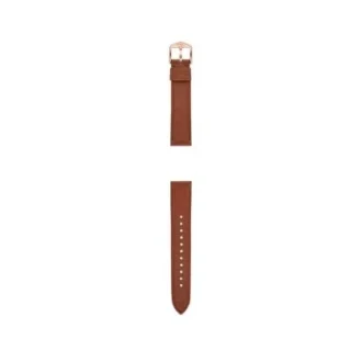 Correa de cuero LiteHide™ marrón medio de 18 mm