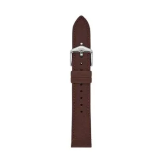 Correa de cuero LiteHide™ marrón oscuro de 18 mm