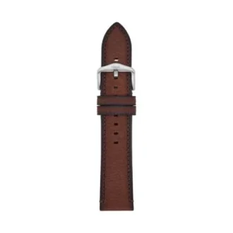 Correa de cuero LiteHide™ marrón oscuro de 22 mm