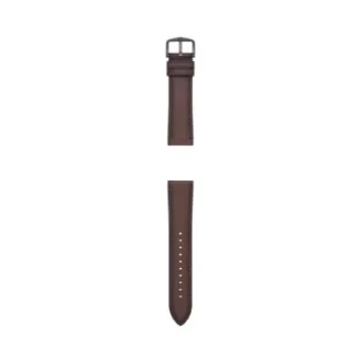 Correa de cuero LiteHide™ marrón oscuro de 22 mm