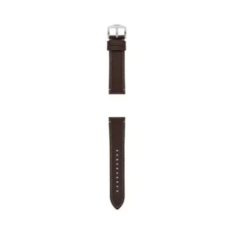 Correa de cuero LiteHide™ marrón oscuro de 22 mm
