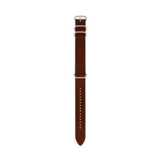 Correa de cuero marrón de 22 mm