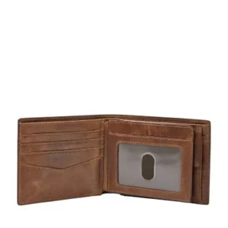 Derrick RFID Cartera plegable con bolsillo grande para monedas