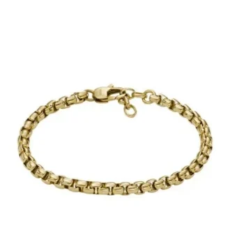 Ellis Core Chains Pulsera de cadena de acero inoxidable dorado