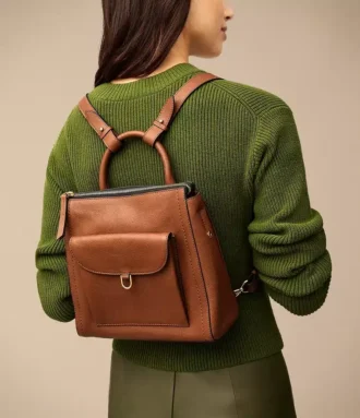 Mochila pequeña de cuero Parker