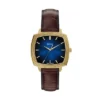 Nick Jonas x Fossil Machine Luxe Blue Vignette Reloj de tres agujas con correa de piel de cocodrilo marrón Nick Jonas x Fossil Machine Luxe Blue Vignette Reloj de tres agujas con correa de piel de cocodrilo marrón