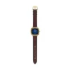 Nick Jonas x Fossil Machine Luxe Blue Vignette Reloj de tres agujas con correa de piel de cocodrilo marrón Nick Jonas x Fossil Machine Luxe Blue Vignette Reloj de tres agujas con correa de piel de cocodrilo marrón