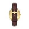 Nick Jonas x Fossil Machine Luxe Blue Vignette Reloj de tres agujas con correa de piel de cocodrilo marrón Nick Jonas x Fossil Machine Luxe Blue Vignette Reloj de tres agujas con correa de piel de cocodrilo marrón