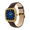 Nick Jonas x Fossil Machine Luxe Blue Vignette Reloj de tres agujas con correa de piel de cocodrilo marrón Nick Jonas x Fossil Machine Luxe Blue Vignette Reloj de tres agujas con correa de piel de cocodrilo marrón