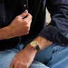 Nick Jonas x Fossil Machine Luxe Reloj de tres agujas con correa de piel de cocodrilo negra Nick Jonas x Fossil Machine Luxe Reloj de tres agujas con correa de piel de cocodrilo negra