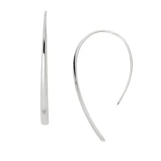Pendientes de aro biselados de acero inoxidable Ellis