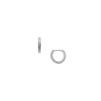 Pendientes de aro de acero inoxidable con textura lineal Harlow