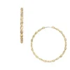 Pendientes de aro de acero inoxidable dorado con ojo turco de Sutton