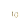 Pendientes de aro de acero inoxidable dorado con ojo turco de Sutton