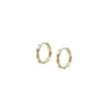 Pendientes de aro de acero inoxidable dorado con ojo turco de Sutton