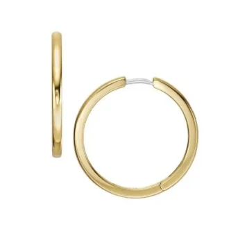 Pendientes de aro de acero inoxidable dorado Ellis Essentials