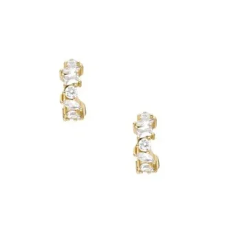 Pendientes de aro Ellis Mixed Shapes en latón dorado