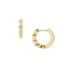 Pendientes de aro Ellis Pavé Glitz de acero inoxidable dorado