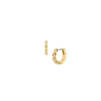Pendientes de aro Ellis Pavé Glitz de acero inoxidable dorado