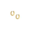 Pendientes de aro Ellis Pavé Glitz de acero inoxidable dorado