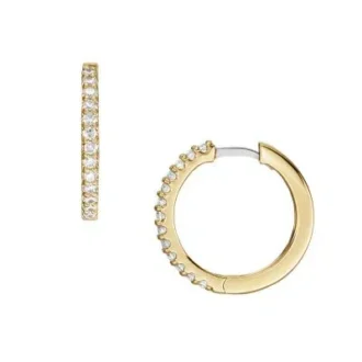 Pendientes de aro Ellis Pavé Glitz de latón dorado