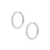 Pendientes de aro Ellis Pavé Glitz de latón plateado Pendientes de aro Ellis Pavé Glitz de latón plateado