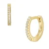 Pendientes de aro Ellis Pavé Glitz en plata de ley tono dorado