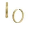Pendientes de aro Harlow con textura lineal en acero inoxidable dorado Pendientes de aro Harlow con textura lineal en acero inoxidable dorado