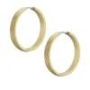 Pendientes de aro Harlow con textura lineal en acero inoxidable dorado Pendientes de aro Harlow con textura lineal en acero inoxidable dorado
