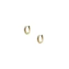 Pendientes de aro Harlow con textura lineal en acero inoxidable dorado Pendientes de aro Harlow con textura lineal en acero inoxidable dorado
