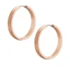 Pendientes de aro Harlow con textura lineal en acero inoxidable tono oro rosa Pendientes de aro Harlow con textura lineal en acero inoxidable tono oro rosa