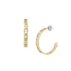 Pendientes de aro Heritage D-Link en acero inoxidable dorado