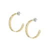 Pendientes de aro Heritage D-Link en acero inoxidable dorado