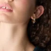 Pendientes de aro Heritage D-Link Glitz de acero inoxidable en dos tonos