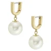 Pendientes de aro Heritage Pearl D-Link en acero inoxidable dorado
