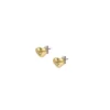 Pendientes de botón con forma de corazón Sadie All My Love en acero inoxidable dorado Pendientes de botón con forma de corazón Sadie All My Love en acero inoxidable dorado