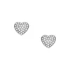 Pendientes de botón de acero inoxidable Sutton Glitz Heart Pendientes de botón de acero inoxidable Sutton Glitz Heart