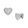 Pendientes de botón de acero inoxidable Sutton Glitz Heart Pendientes de botón de acero inoxidable Sutton Glitz Heart