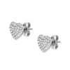 Pendientes de botón de acero inoxidable Sutton Glitz Heart Pendientes de botón de acero inoxidable Sutton Glitz Heart