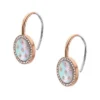 Pendientes largos clásicos Merrit de acero inoxidable dorado con nácar rosa Pendientes largos clásicos Merrit de acero inoxidable dorado con nácar rosa