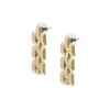Pendientes largos de acero inoxidable dorado Arden Watch Links Pendientes largos de acero inoxidable dorado Arden Watch Links