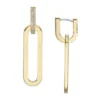 Pendientes largos Heritage D-Link Glitz en acero inoxidable dorado