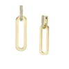 Pendientes largos Heritage D-Link Glitz en acero inoxidable dorado